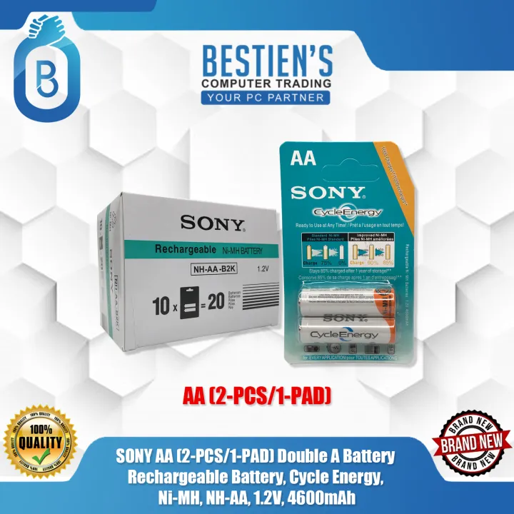 Sony Aa Pcs Pad Double A Battery Rechargeable Battery Cycle