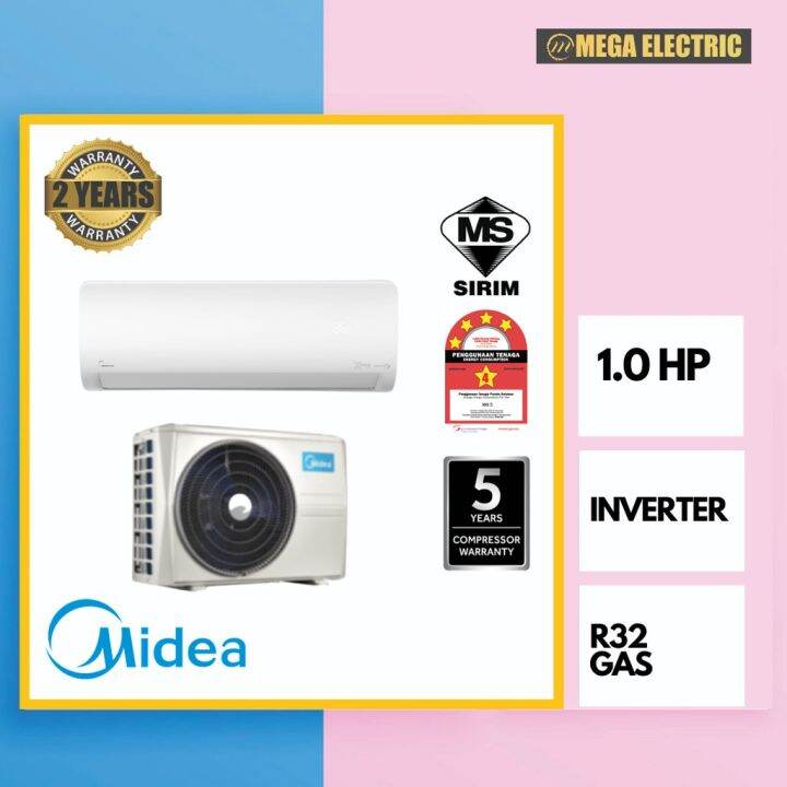 MIDEA 1 0HP XTREME SAVE INVERTER WALL MOUNTED SPLIT MSXS 10CRDN8 Lazada