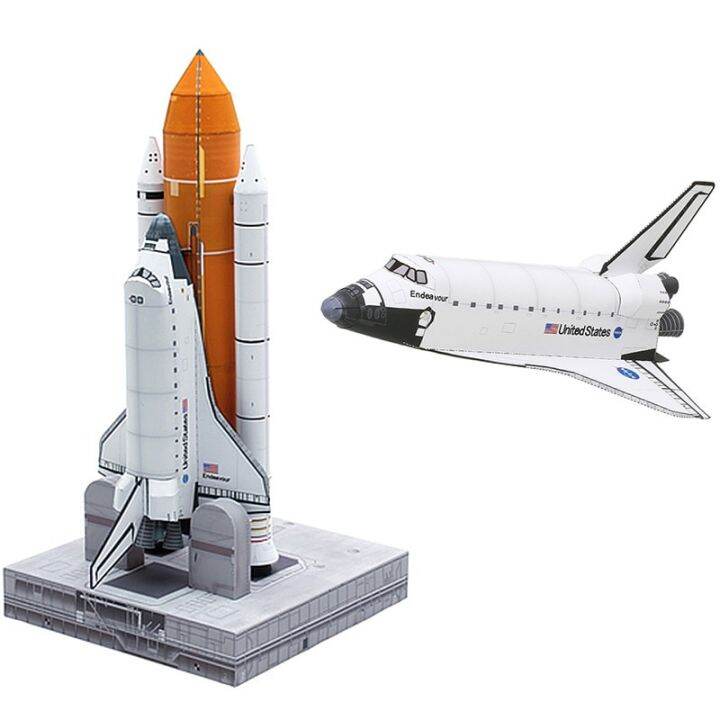 Simplified Version Space Shuttle Fuel Tank And Rocket Set Handmade D