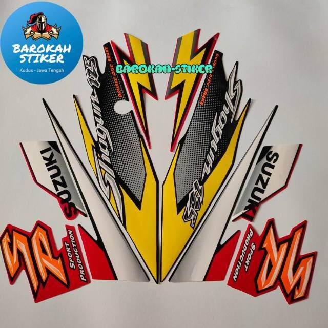 Striping Stiker Polet Motor Suzuki Shogun Sp R Hitam Merah