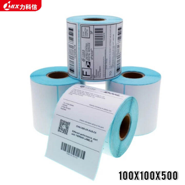 Kertas Resi Label Thermal Barcode Roll 100x100mm Isi 500 Pcs Lazada