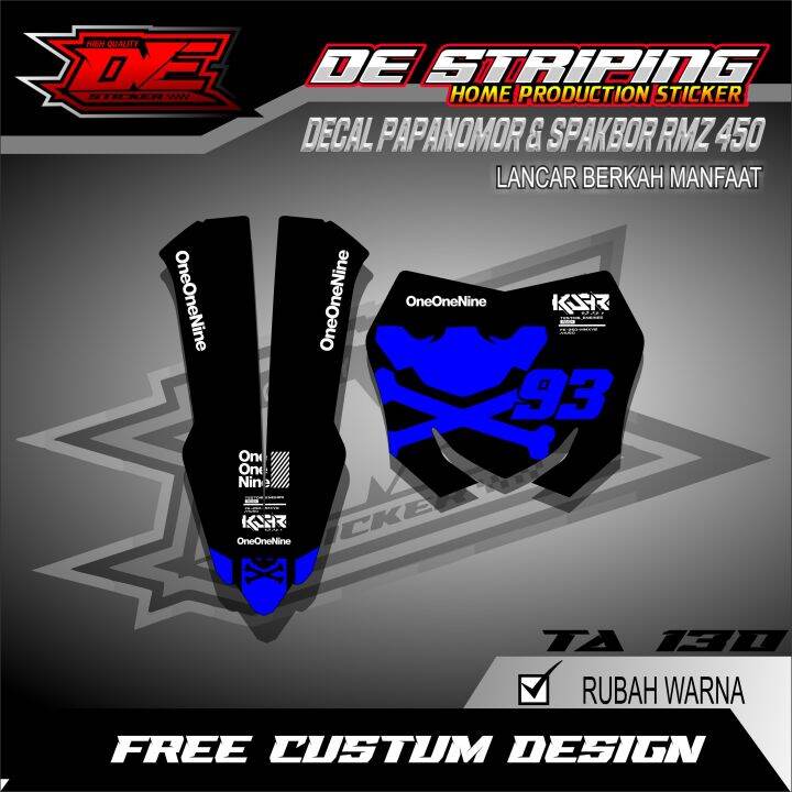 Striping Stiker Papan Nomor Dan Spakbor Depan Rmz Lazada Indonesia