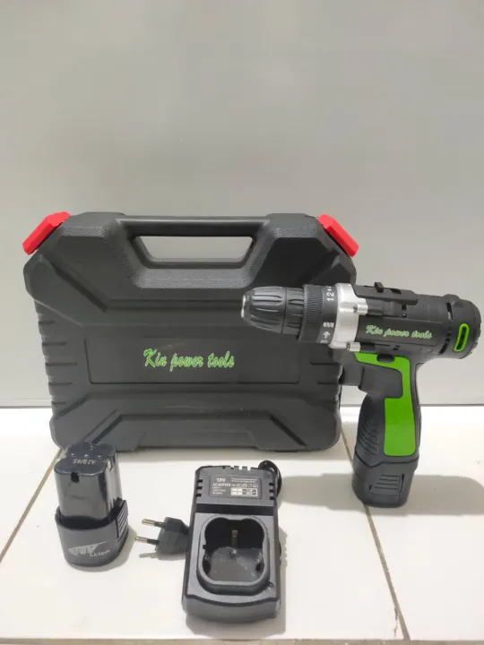 Mesin Bor Baterai Tembok Cordless Drill V Kim Powertool Cordless