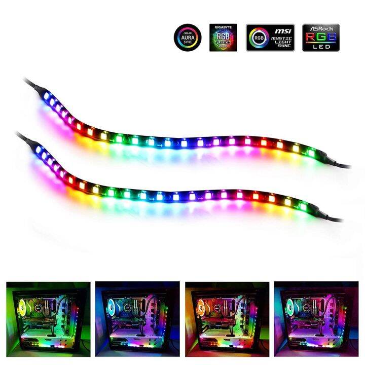 Rainbow ARGB Addressable WS2812b LED Strip For PC ASUS Aura SYNC MSI