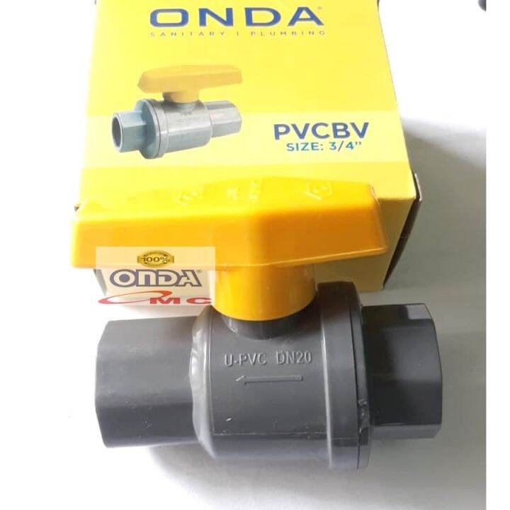 Ball Valve Bal Bol Brass Stop Kran Keran PVC 3 4 Inch ONDA PVCBV