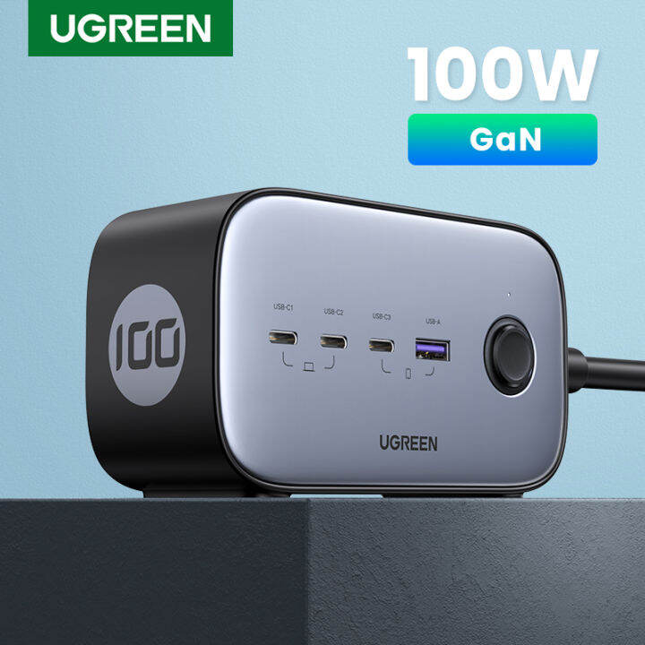 UGREEN GaN 100W Power Socket Type C Fast Charger Universal USB Port