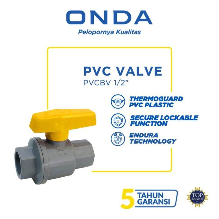 Onda Pvcbv Inch Stop Kran Pvc Ball Valve Lazada Indonesia