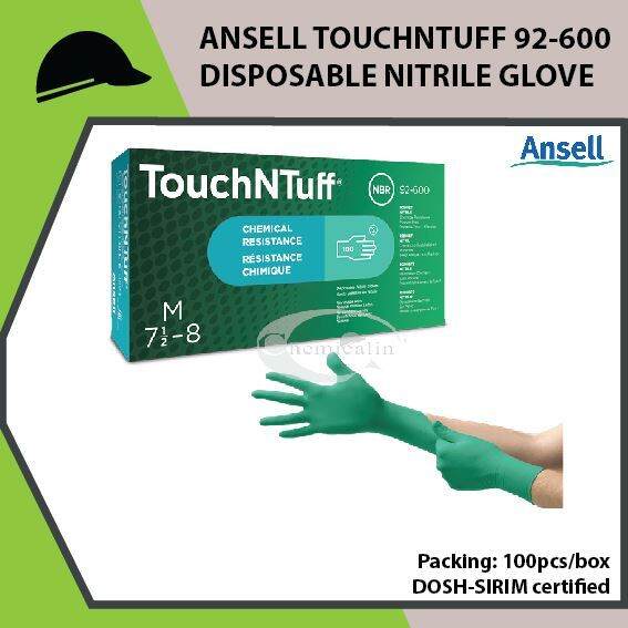 Ansell Touchntuff Disposable Nitrile Glove Lazada