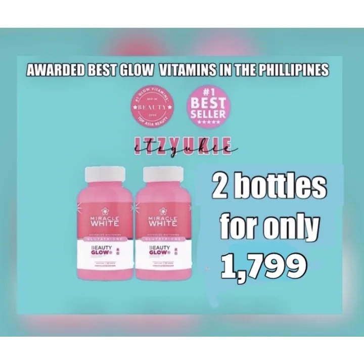 2 Bottle Miracle White Advanced Whitening Glutathione Capsule Lazada PH