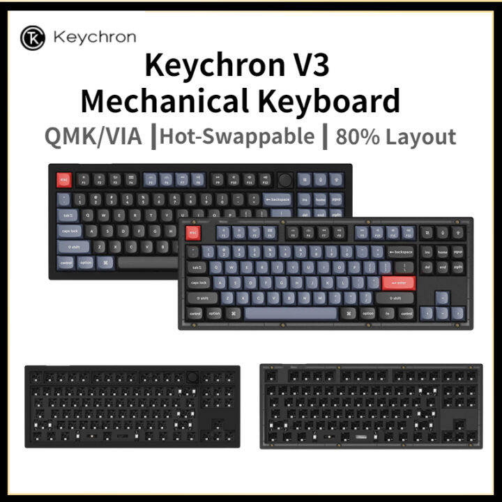 Original Keychron V Hotswappable Rgb Mechanical Keyboard Qmk Via