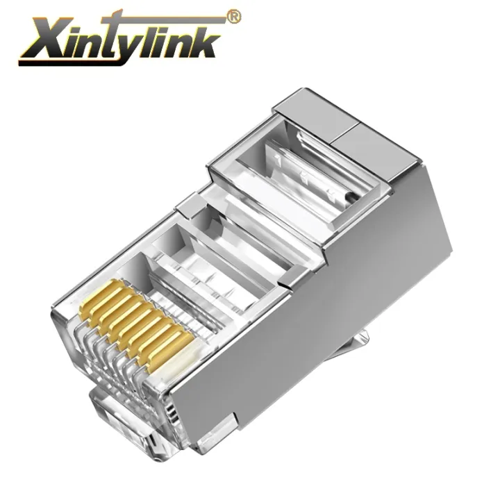 CW Xintylink Cat6 Rj45 Connector Cat 6 Plug 8p8c Stp Rg Rj 45 Lan