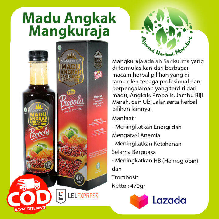 Mangkuraja Sari Kurma Madu Angkak Jambu Biji Plus Propolis Gr