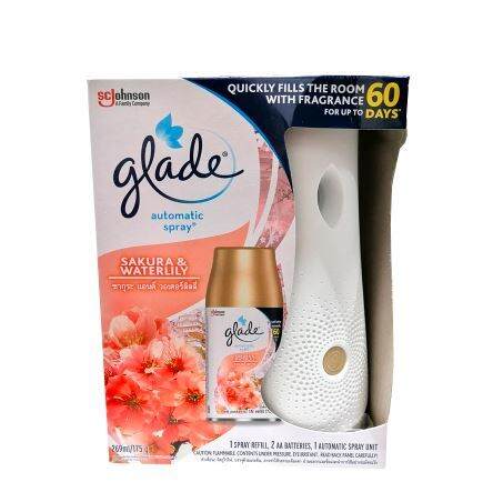 Glade 3 In 1 Automatic Spray Air Freshener Sakura Waterlily Scent