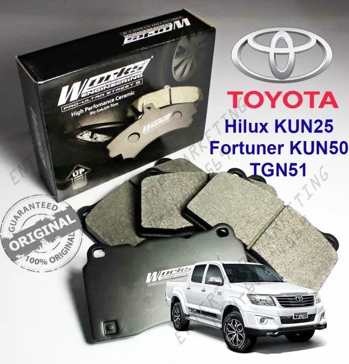 Works Engineering Brake Pad Toyota Hilux Vigo 2 5 KUN25 Fortuner KUN50