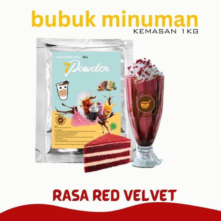 Bubuk Minuman Red Velvet 1kg Mix Serbuk Powder Drink Rasa Red Velvet