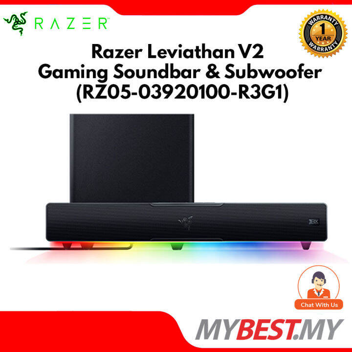 Razer Leviathan V2 Gaming Soundbar Subwoofer With THX Spatial Audio