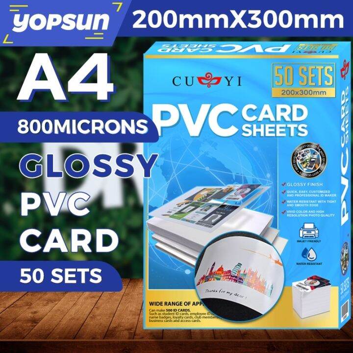 Pvc Id Sheet Inkjet Printable A Size Sets Micron Cuyi Brand