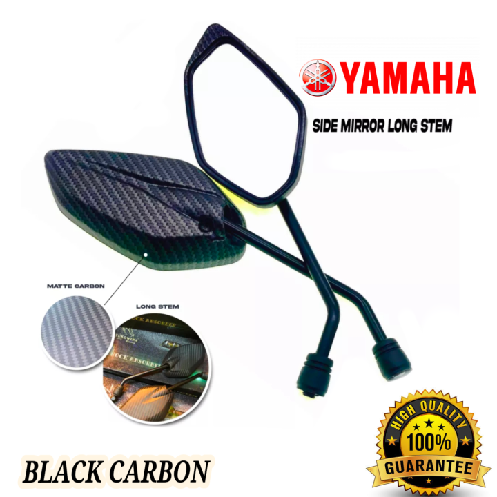 Yamaha Mio Mxi Long Stem Side Mirror New Carbon Full Black