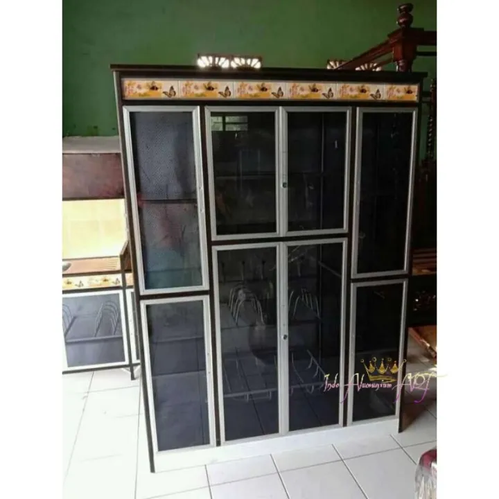 Rak Dapur Rak Piring Full Kaca Bahan Alumunium Lazada Indonesia