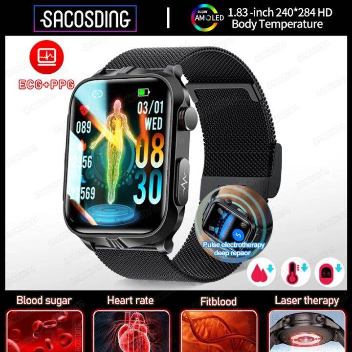 Neue Ekg Ppg Puls Elektro Therapie Nicht Invasive Blutzucker Smartwatch