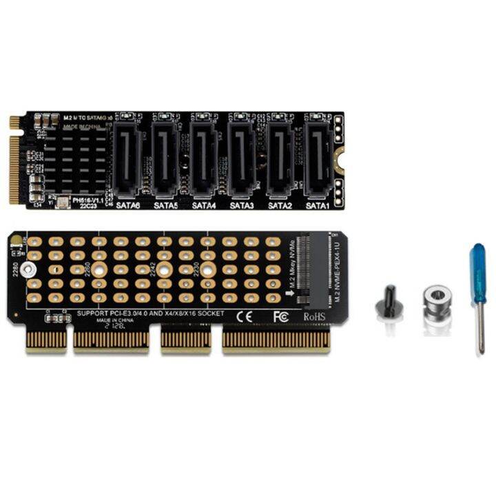 M Nvme Pci E X X X Pcie To Sata Gpbsx Port Adapter Card Asm