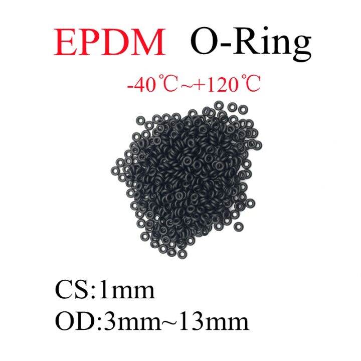 50pcs EPDM O Ring Gasket CS 1mm OD 3mm 13mm EPDM Automobile Nitrile