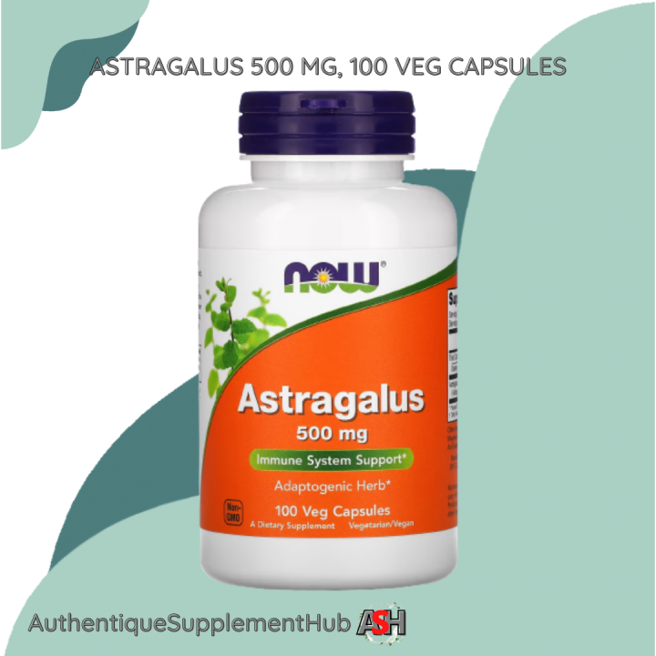 Now Foods Astragalus 500 Mg 100 Veg Capsules Immune System Support