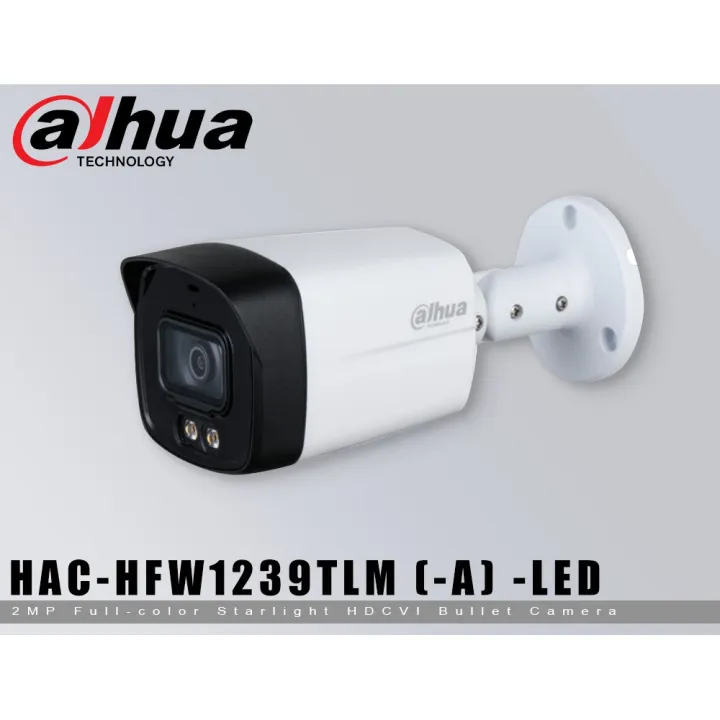 Mp Dahua Dh Hac Hfw Tlm A Led With Mic Full Color Starlight