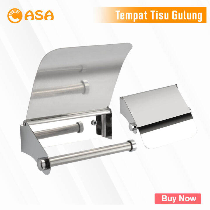 Tempat Tisu Gulung Kamar Mandi Stainless Tempat Tissue Gulung Toilet