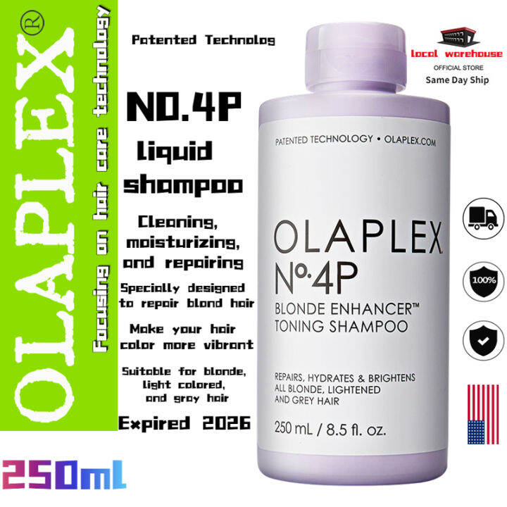 Olaplex No 4P Blonde Enhancer Toning Shampoo 250ml Repair Split And