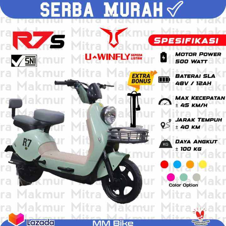 Super Promo Sepeda Listrik E Bike Uwinfly R S Bonus Pompa Lazada