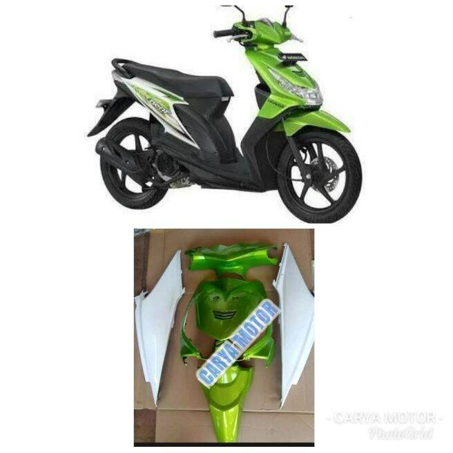 Full Body Halus Honda Beat Karbu Hijau Putih Cover Body Beat Lama