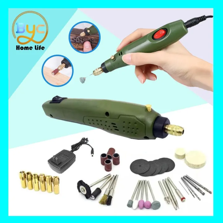 Byc Mini Electric Drill Accessories Set V Dc Grinder Tool For Milling