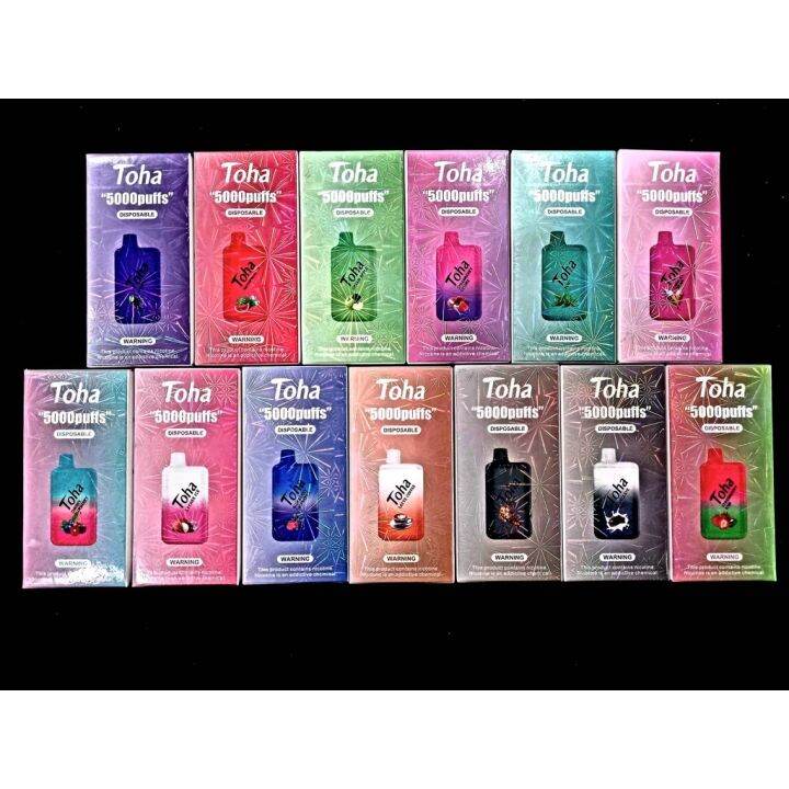 Oz387gn Toha 5000 Puffs 100 Disposable Vape Pod Up To 5000 Puffs