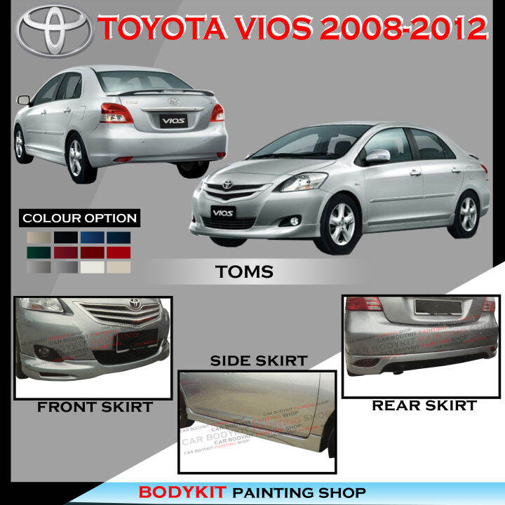 TOYOTA VIOS NCP93 2008 2009 2010 2011 2012 TOMS FULL SET SKIRTING