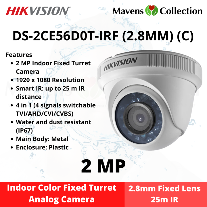 Hikvision Ds Ce D T Irf Mm C Mp Resolution Mm Fixed Lens