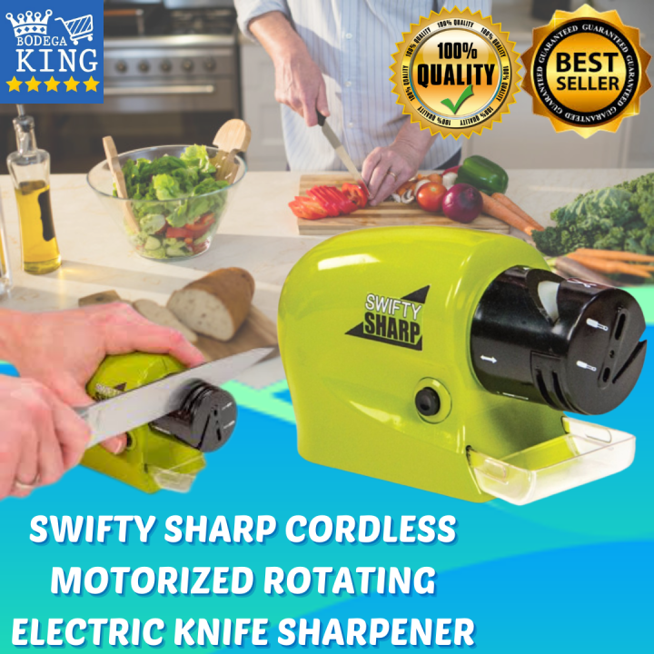 Swifty Sharp Cordless Motorized Rotating Electric Knife Sharpener Smart