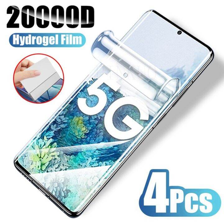 4 pçs capa completa filme de hidrogel para samsung galaxy s10 s20 s9 s8