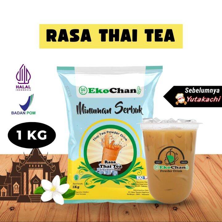 Bubuk Minuman Thai Tea 1 Kg EkoChan Powder Drink Aneka Rasa Lazada