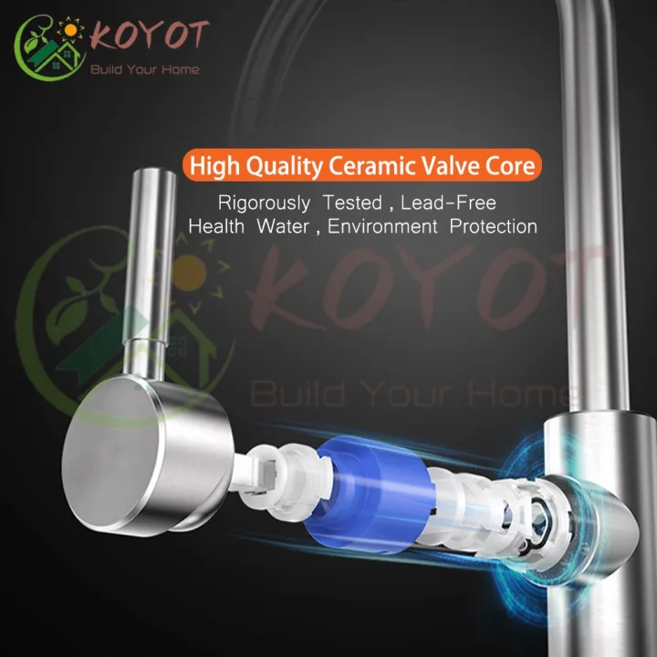 KOYOT 304 Stainless Steel 2 In 1 Single Cold Universal Two Effluent