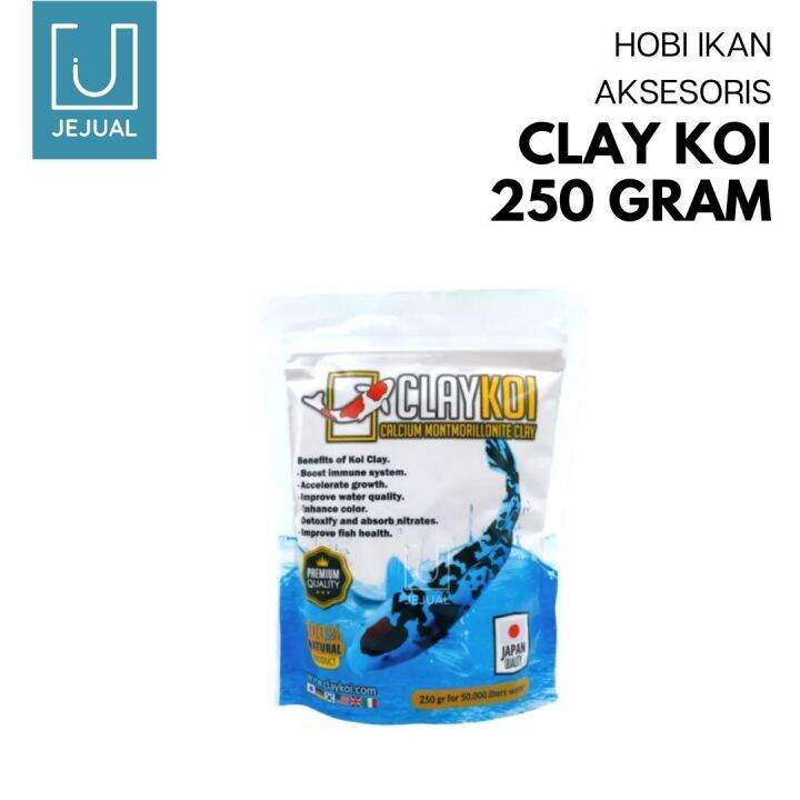 CLAY KOI 250gr Penjernih Air Aquarium Kolam Ikan Koi Claykoi Putih