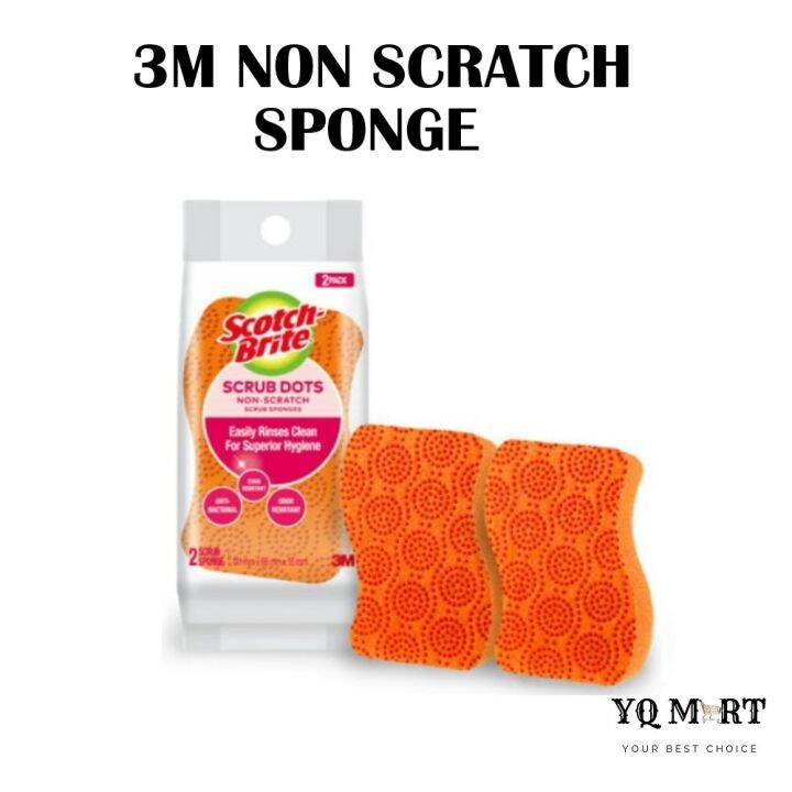 M Scotch Brite Scrub Dots Non Scratch Sponge Pcs Lazada