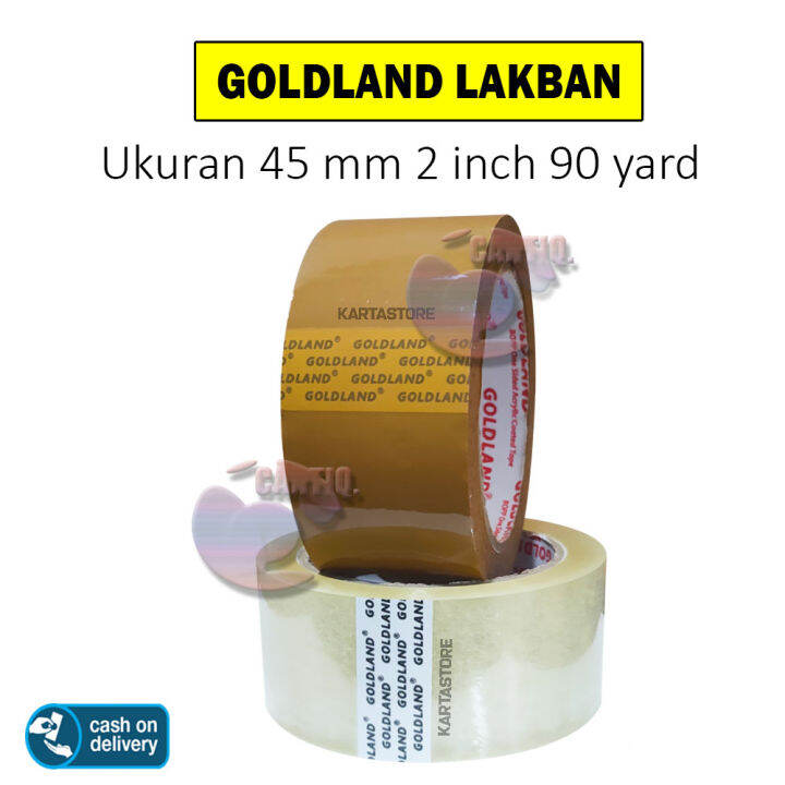 Icantiq Goldland Lakban Ukuran Mm Inch Yard Lakban Goldland