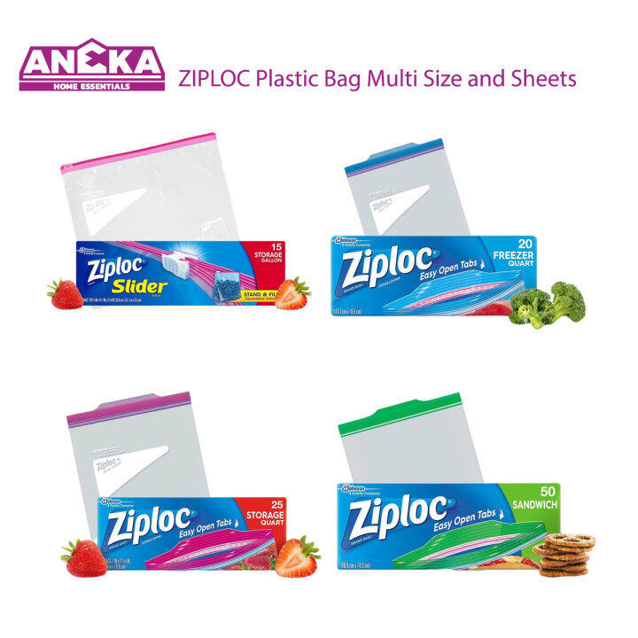 Ziploc Plastic Bag Multi Size And Sheets Freezer Storage Quart Easy