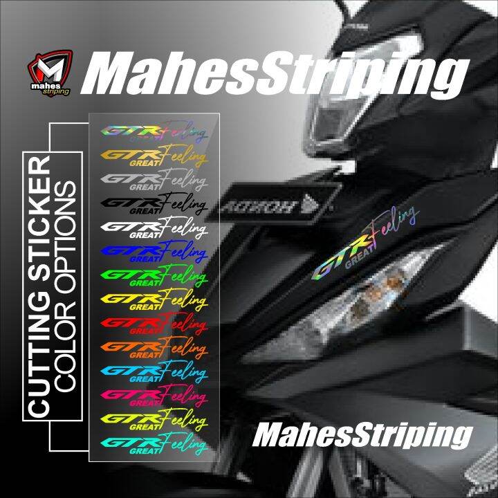 Mahes Striping Cutting Sticker Supra Gtr Aksesoris Motor Stiker Lis