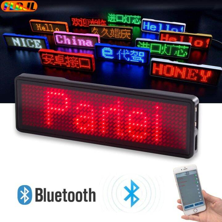 Bluetooth LED Name Badge DIY Editable Scrolling Message Board