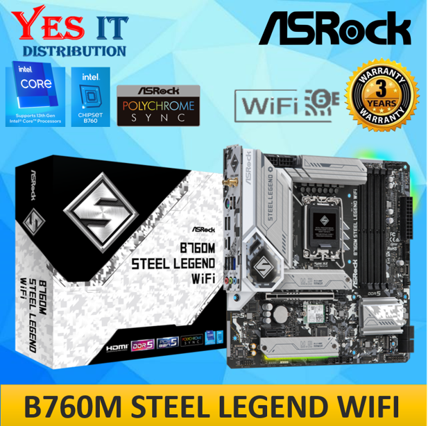 Asrock B M Steel Legend Wifi Lga Ddr Micro Atx Motherboard Lazada