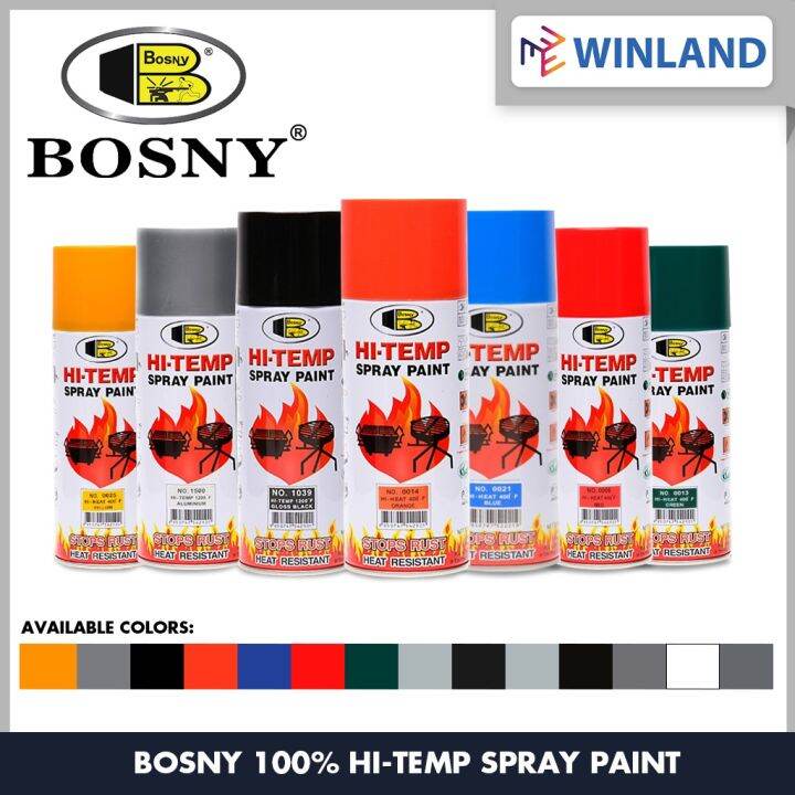 Bosny By Winland 100 High Heat Hi Temp Resistant 1200F Spray Paint