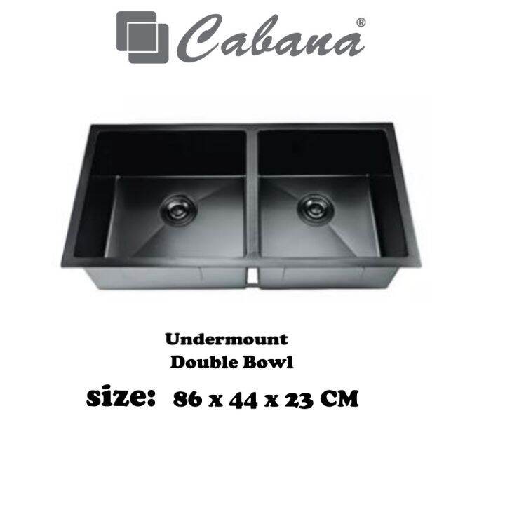 Cabana CKS7407 Double Bowl Stainless Steel Undermount Kitchen Sink Home