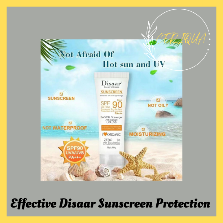 Disaar Facial Sunscreen Cream Spf Pa Moisturizing Skin Protect